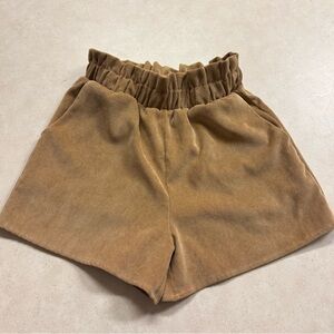 Blue Blush Golden Corduroy Shorts